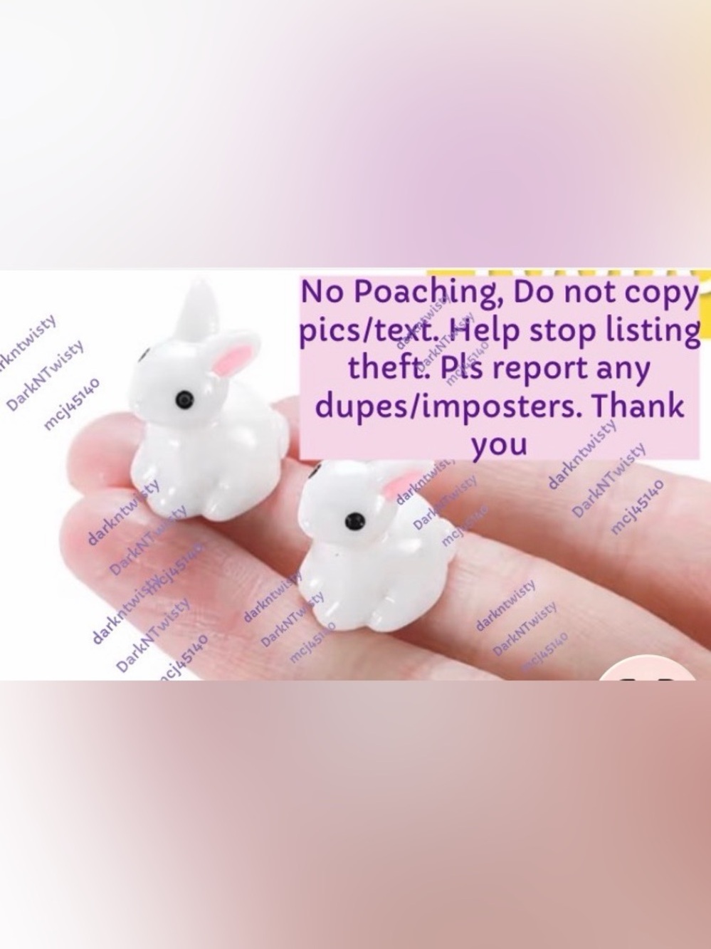 Bundles Only, GREAT ADD ON, NWOT Set of 10 mini resin bunnies.